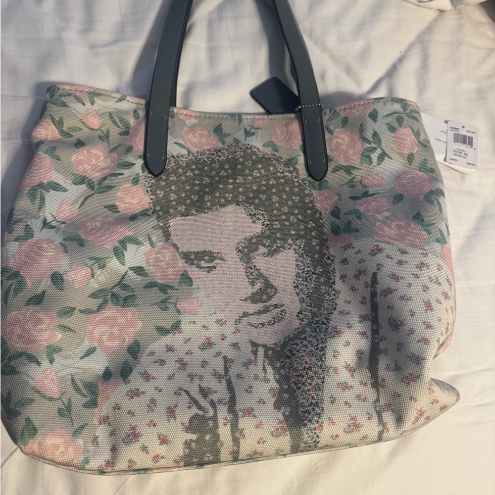 Coach Pink and Gray Tote Bag with Elegant Design